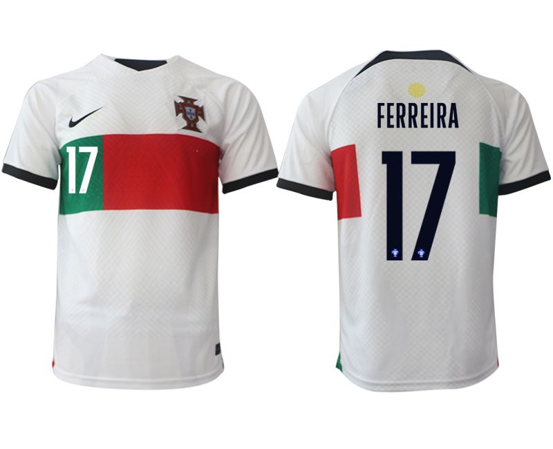 Men 2022 World Cup National Team Portugal away aaa versio white #17 Soccer Jersey->->Soccer Country Jersey